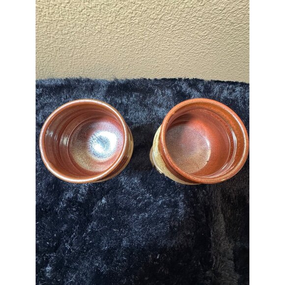 Michele Rigert Northwest Studio Pottery Goblets Sset of 2 Signed Oregon - Picture 5 of 7